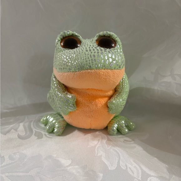 Ty Green, Orange & Silver Speckles the Frog - Picture 1 of 6
